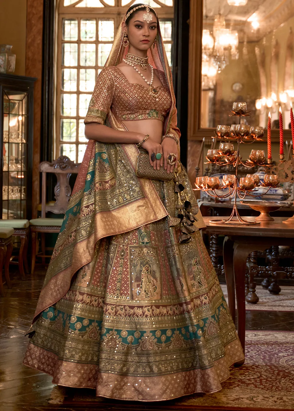 Royal Brown Designer Lehenga Set