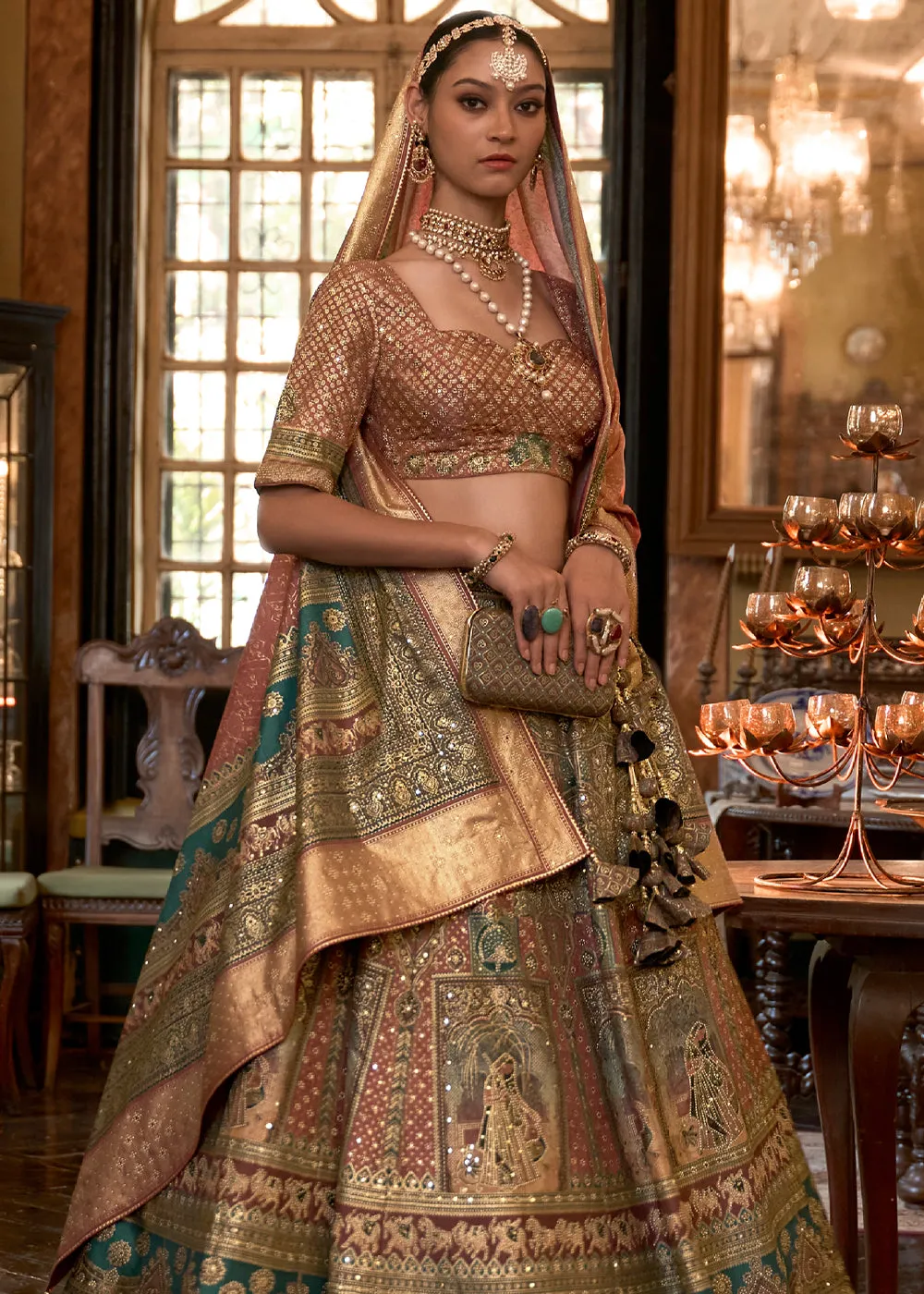 Royal Brown Designer Lehenga Set