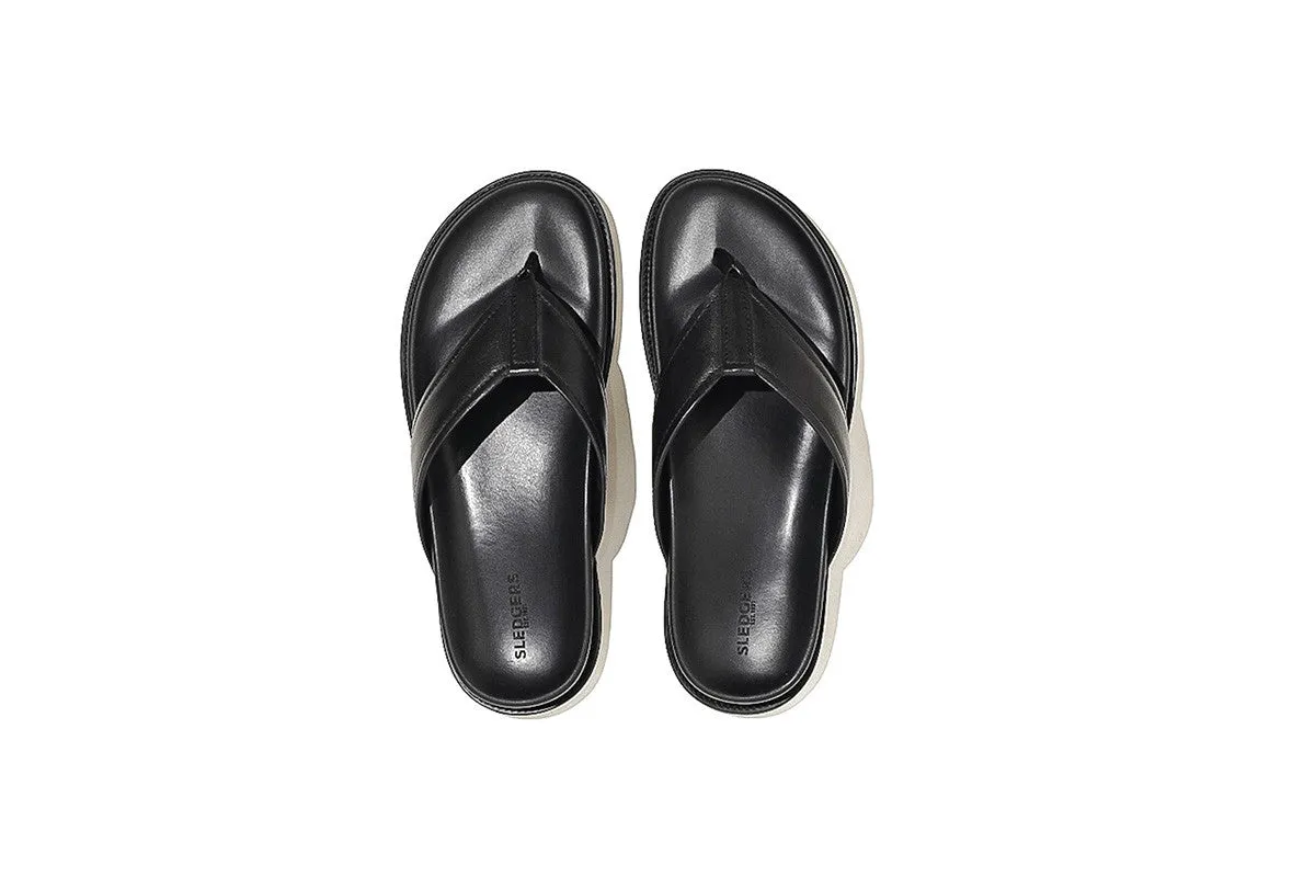 Salcedo Black Thong Sandals