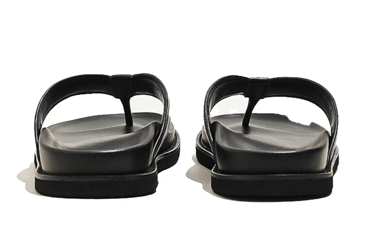 Salcedo Black Thong Sandals