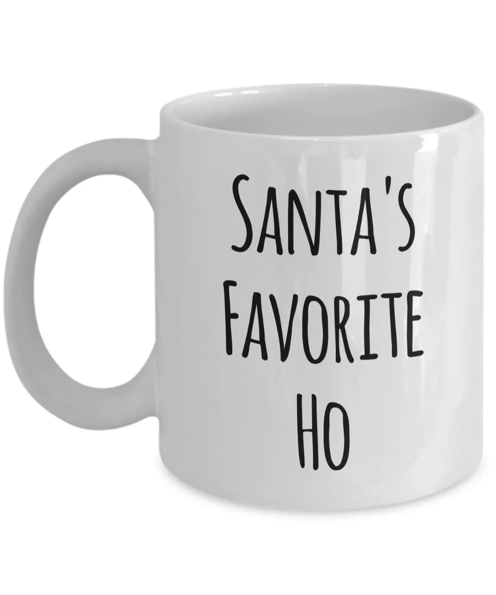 Santa's Favorite Ho Ho Ho Coffee Mug Funny Christmas Coffee Mugs Funny Christmas Gag Gifts Funny Santa Mug Stocking Stuffer