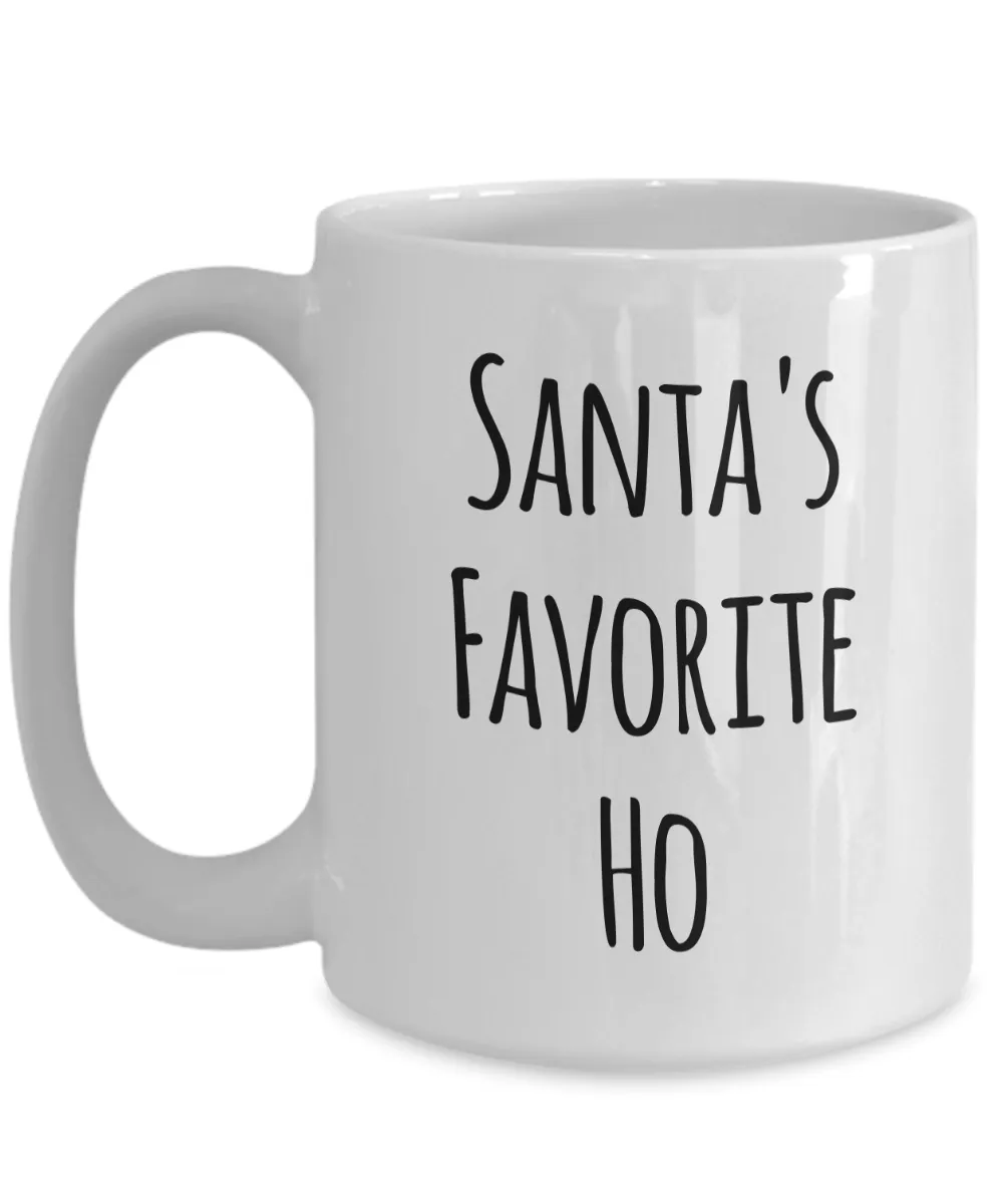 Santa's Favorite Ho Ho Ho Coffee Mug Funny Christmas Coffee Mugs Funny Christmas Gag Gifts Funny Santa Mug Stocking Stuffer