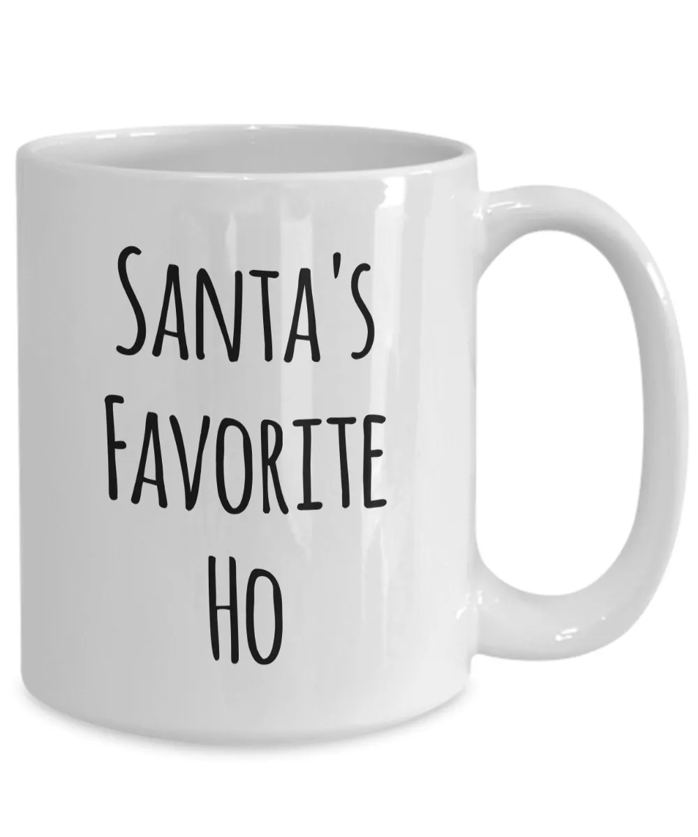 Santa's Favorite Ho Ho Ho Coffee Mug Funny Christmas Coffee Mugs Funny Christmas Gag Gifts Funny Santa Mug Stocking Stuffer