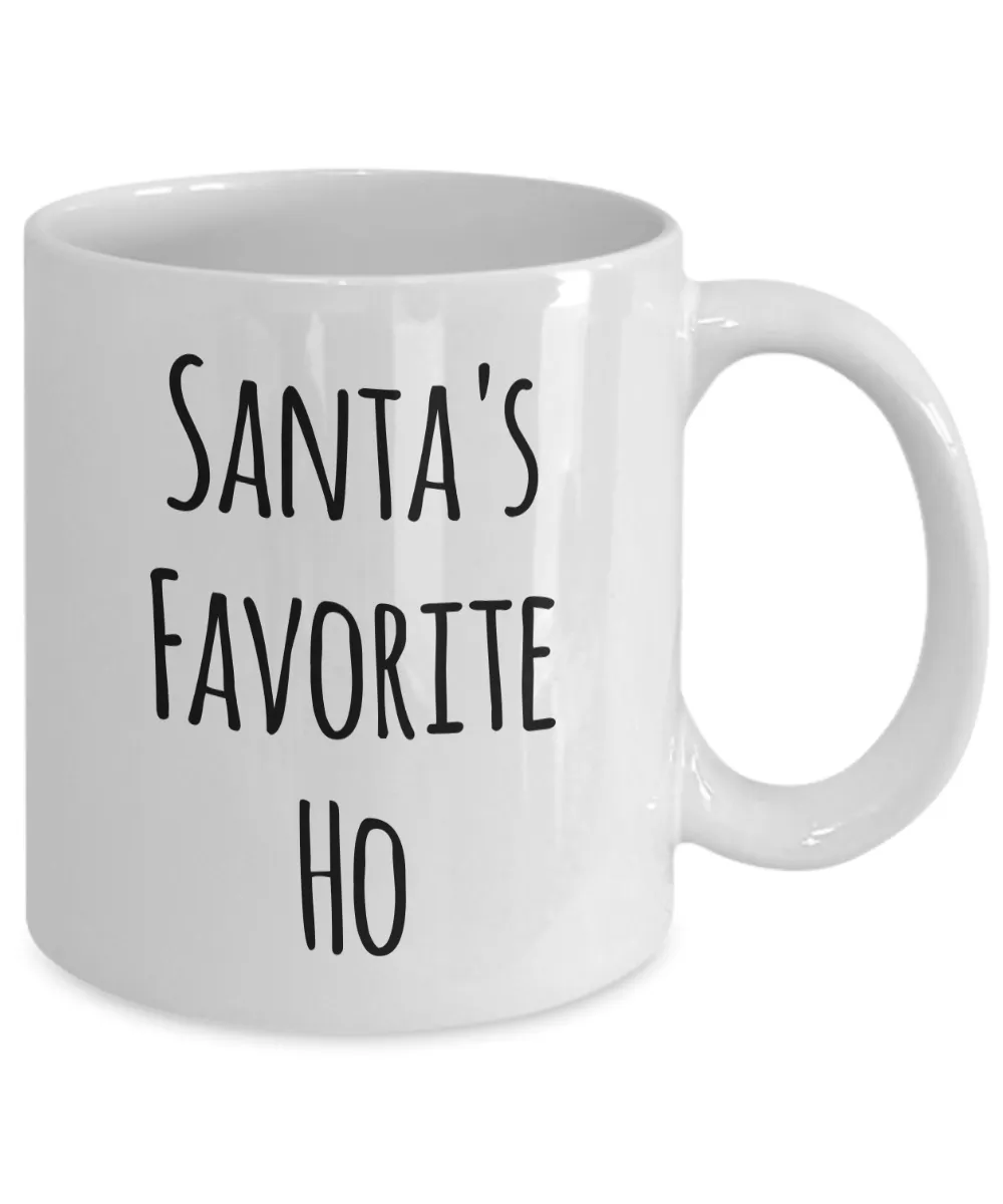 Santa's Favorite Ho Ho Ho Coffee Mug Funny Christmas Coffee Mugs Funny Christmas Gag Gifts Funny Santa Mug Stocking Stuffer