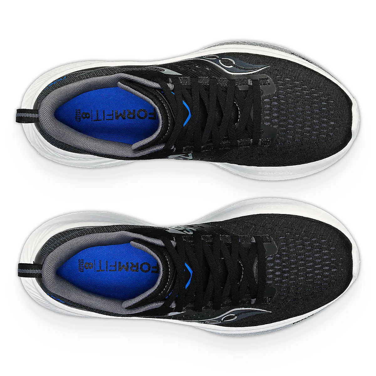 Saucony Ride 17 Wide (Mens) - Black/White