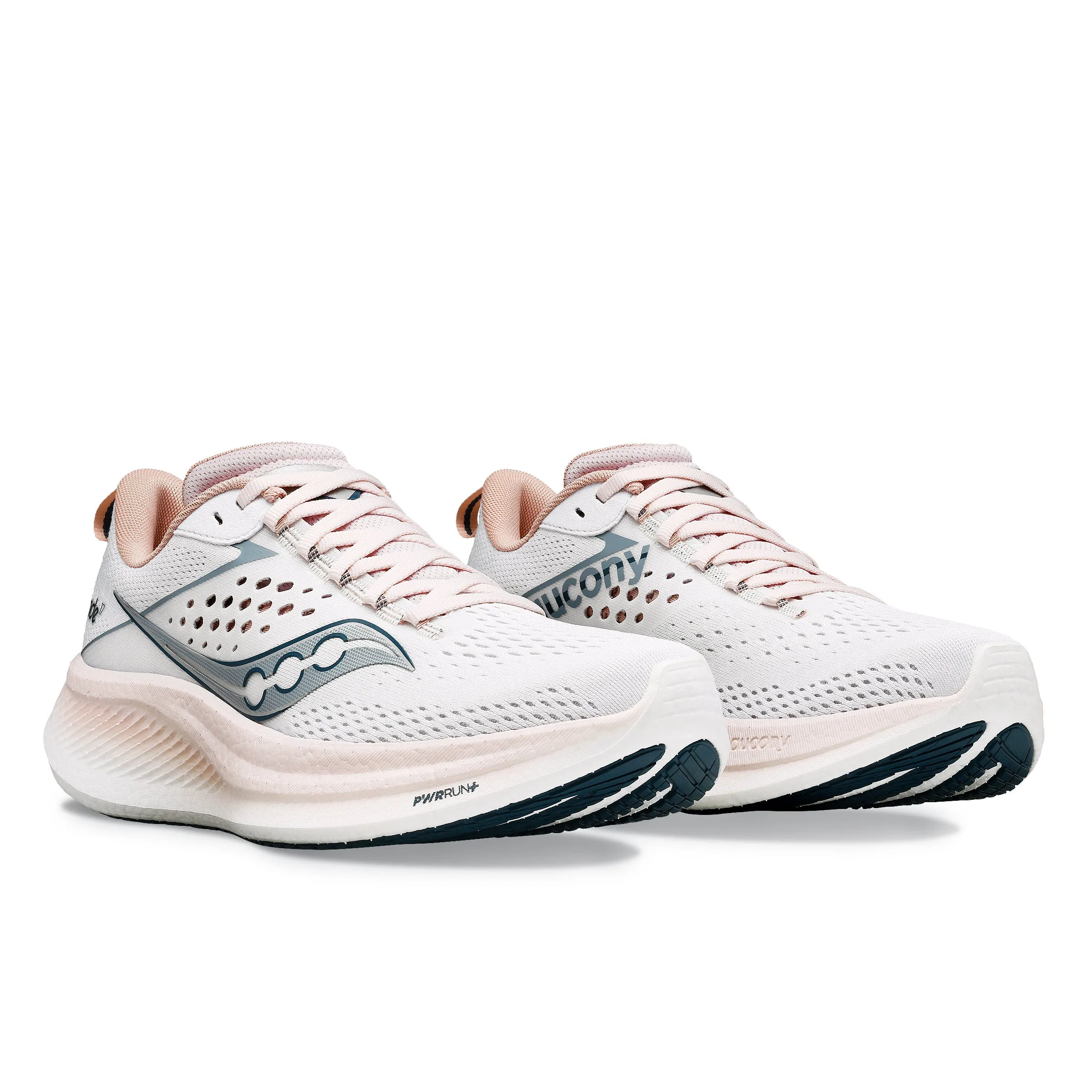 Saucony Ride 17 (Womens) - White/Lotus