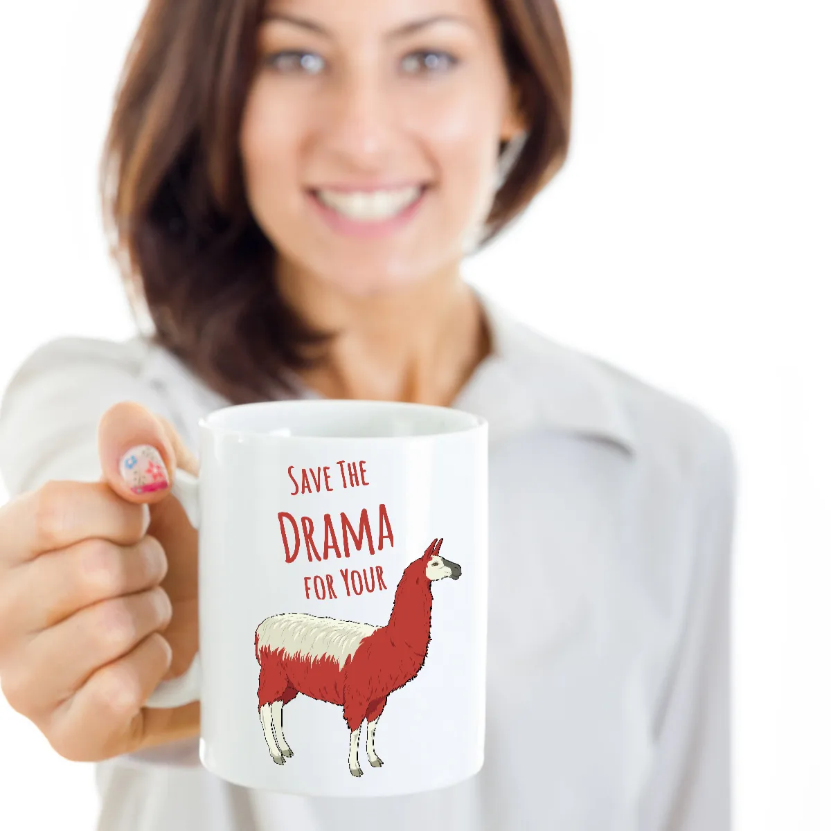 Save the Drama for Your Llama Mug 11 oz. Ceramic Coffee Cup