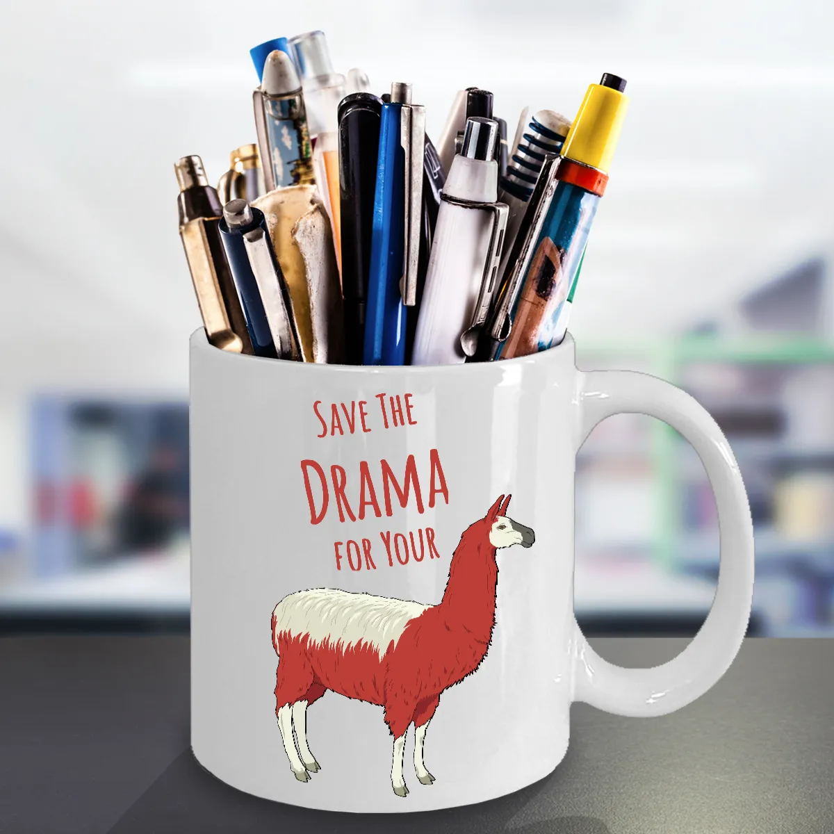 Save the Drama for Your Llama Mug 11 oz. Ceramic Coffee Cup