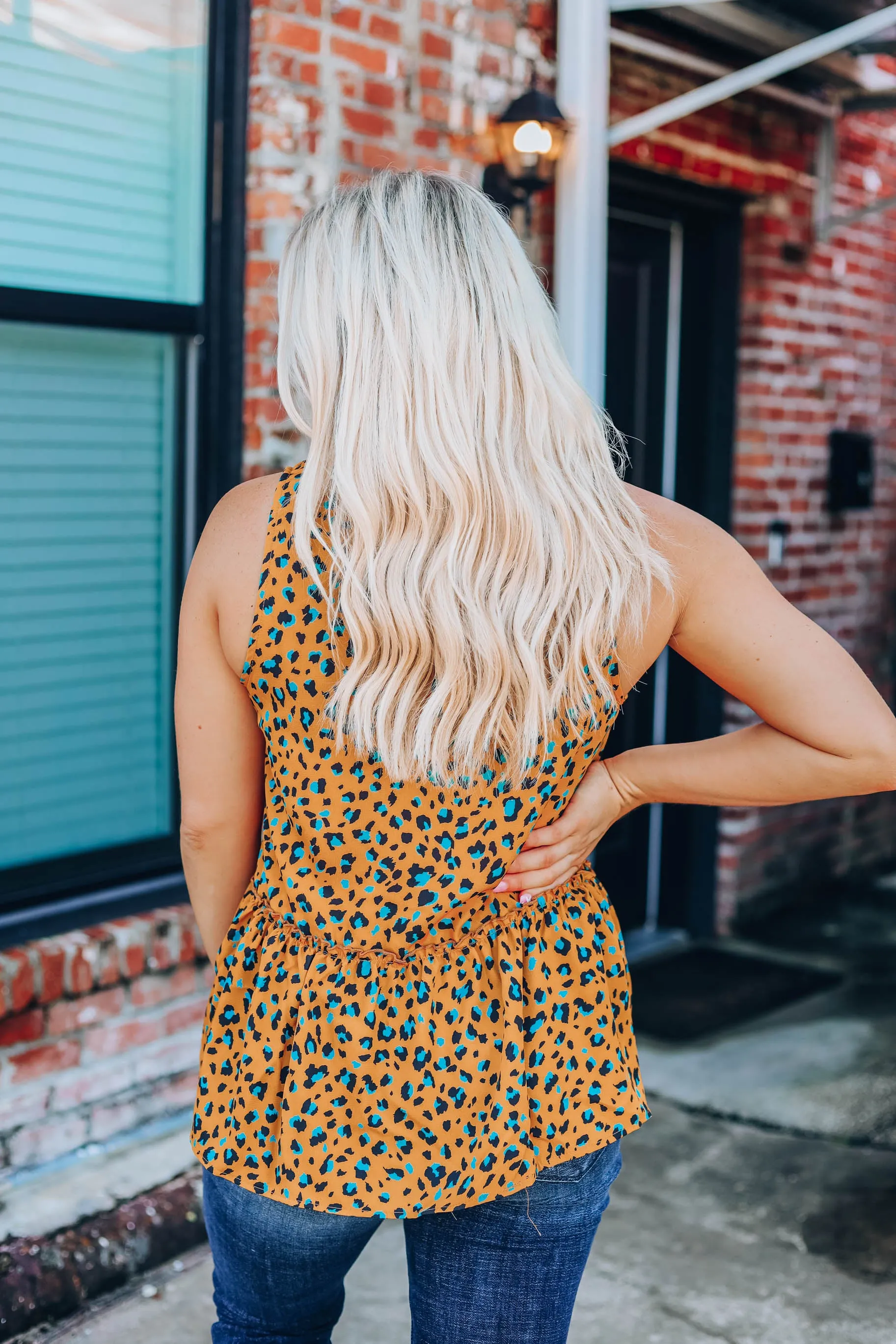 She's Rare Leopard Blouse - Mustard