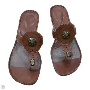Shoes Heels Wedge By Clarks In Brown, Size: 8.5