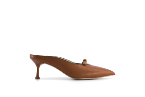 SIXTE HEELED MULE BROWN