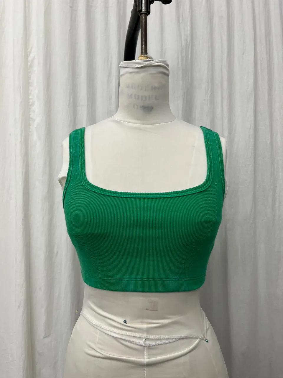Sleeveless Ribbed Crop Top