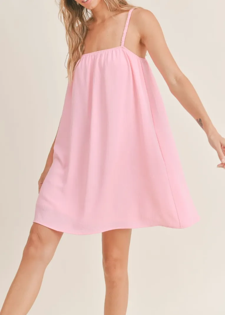 Sleeveless Square Neck Mini Dress