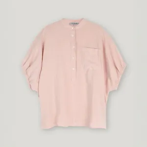 SoSUE Cowboy Button Blouse in Linen Blush