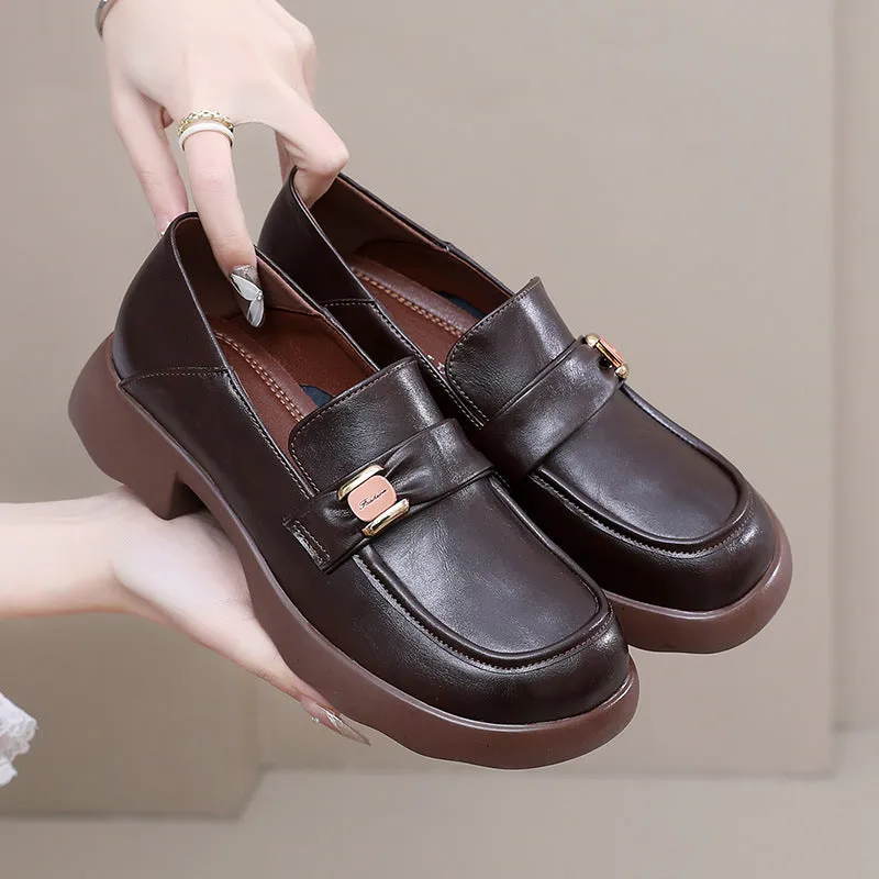 Spring Retro Comfortable Soft Leather Loafers for Women