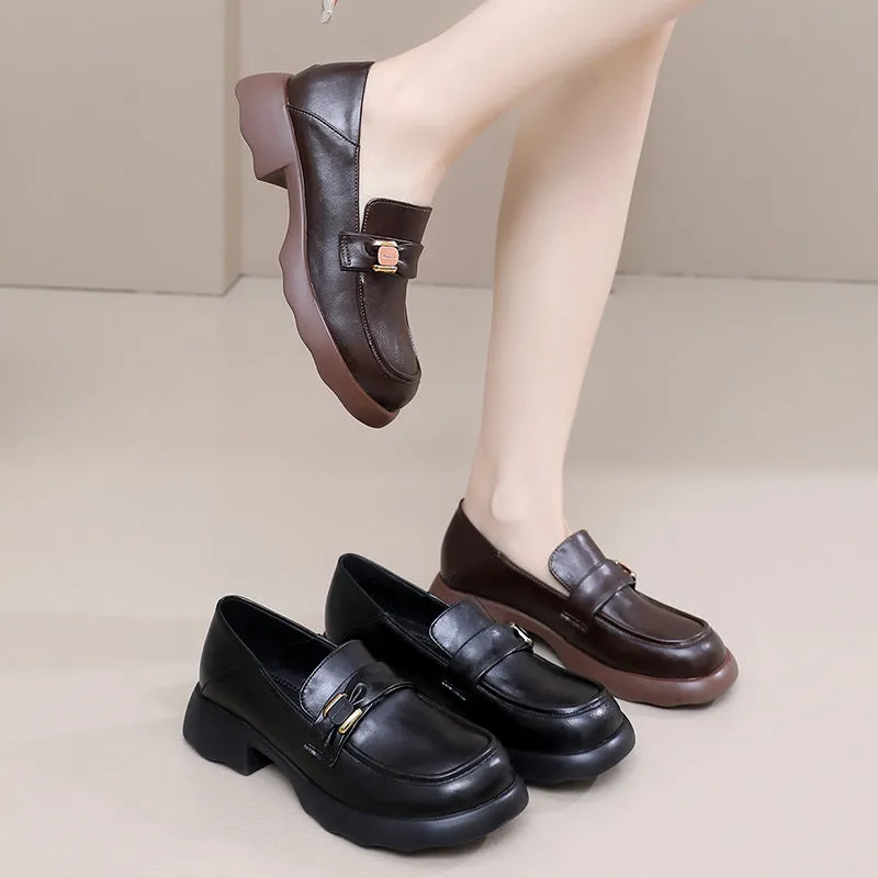 Spring Retro Comfortable Soft Leather Loafers for Women