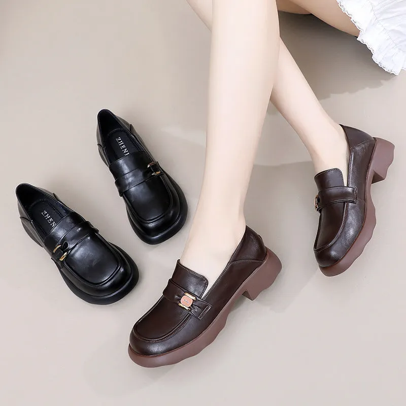 Spring Retro Comfortable Soft Leather Loafers for Women