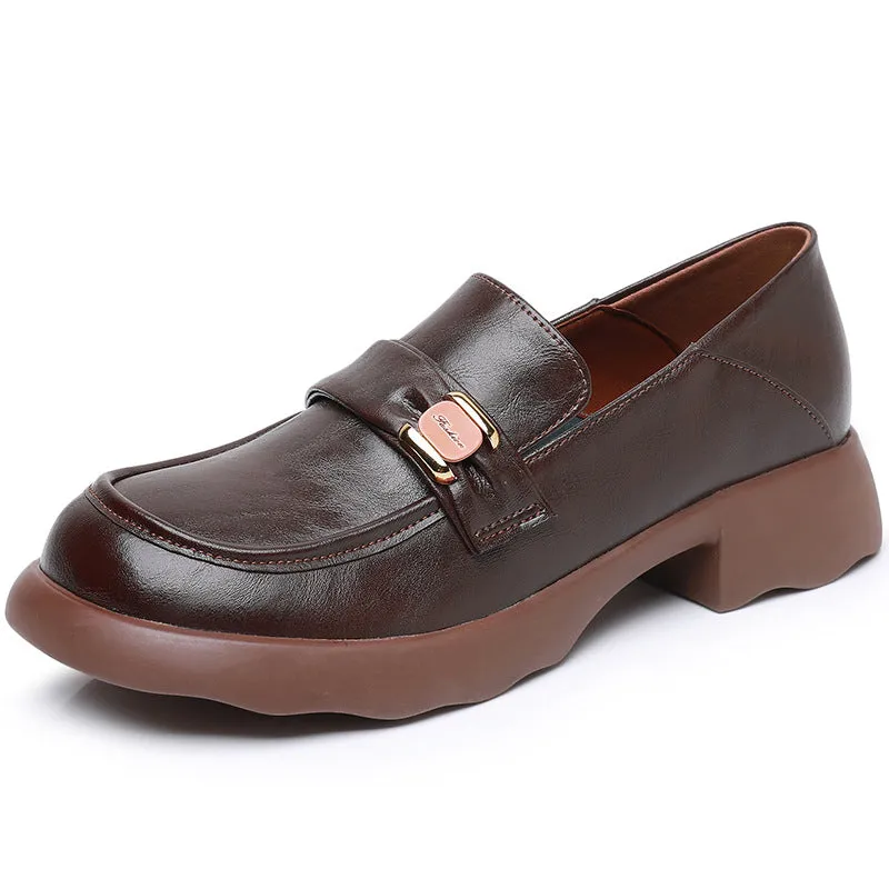 Spring Retro Comfortable Soft Leather Loafers for Women