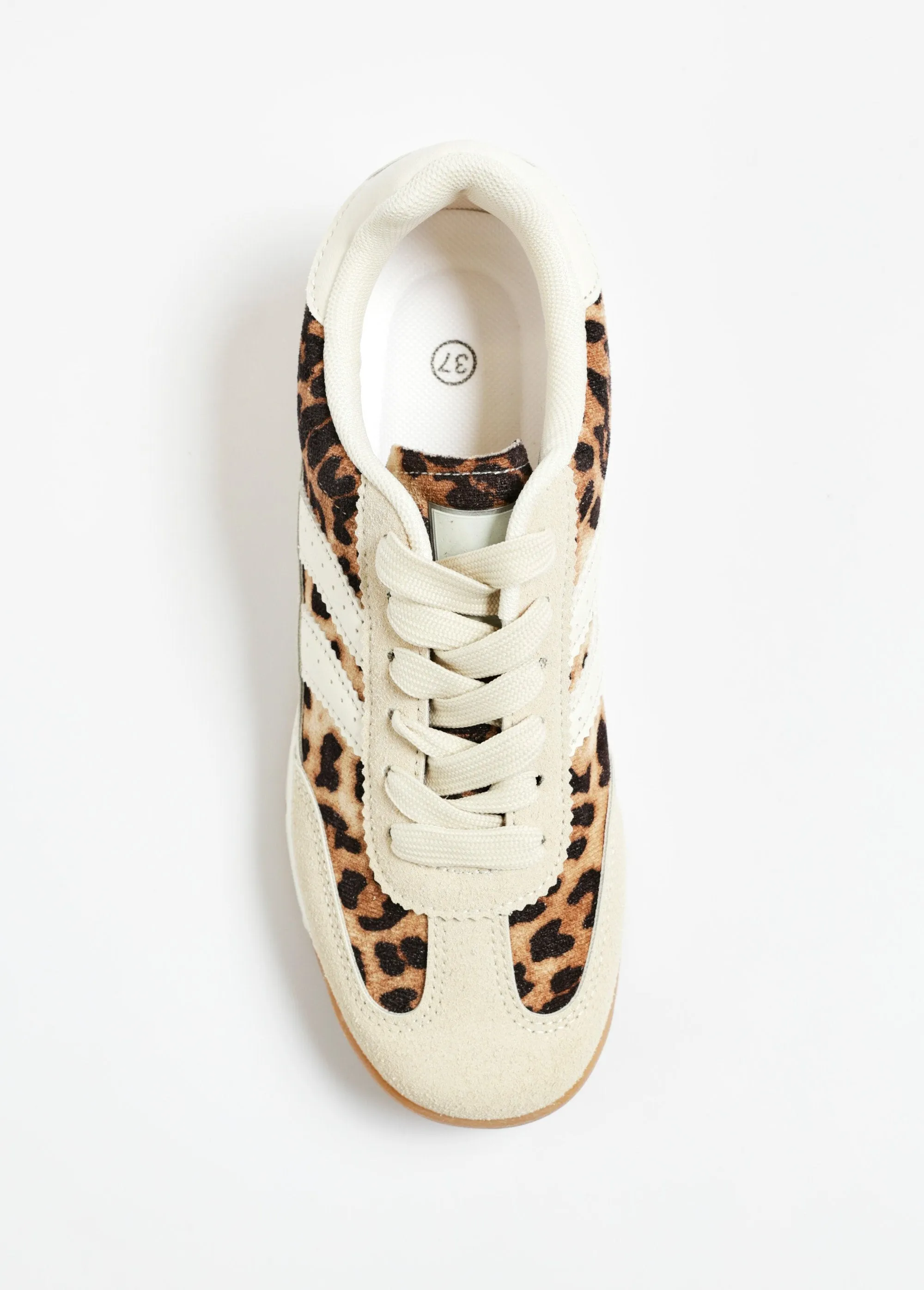 Suede-look wedge sneakers