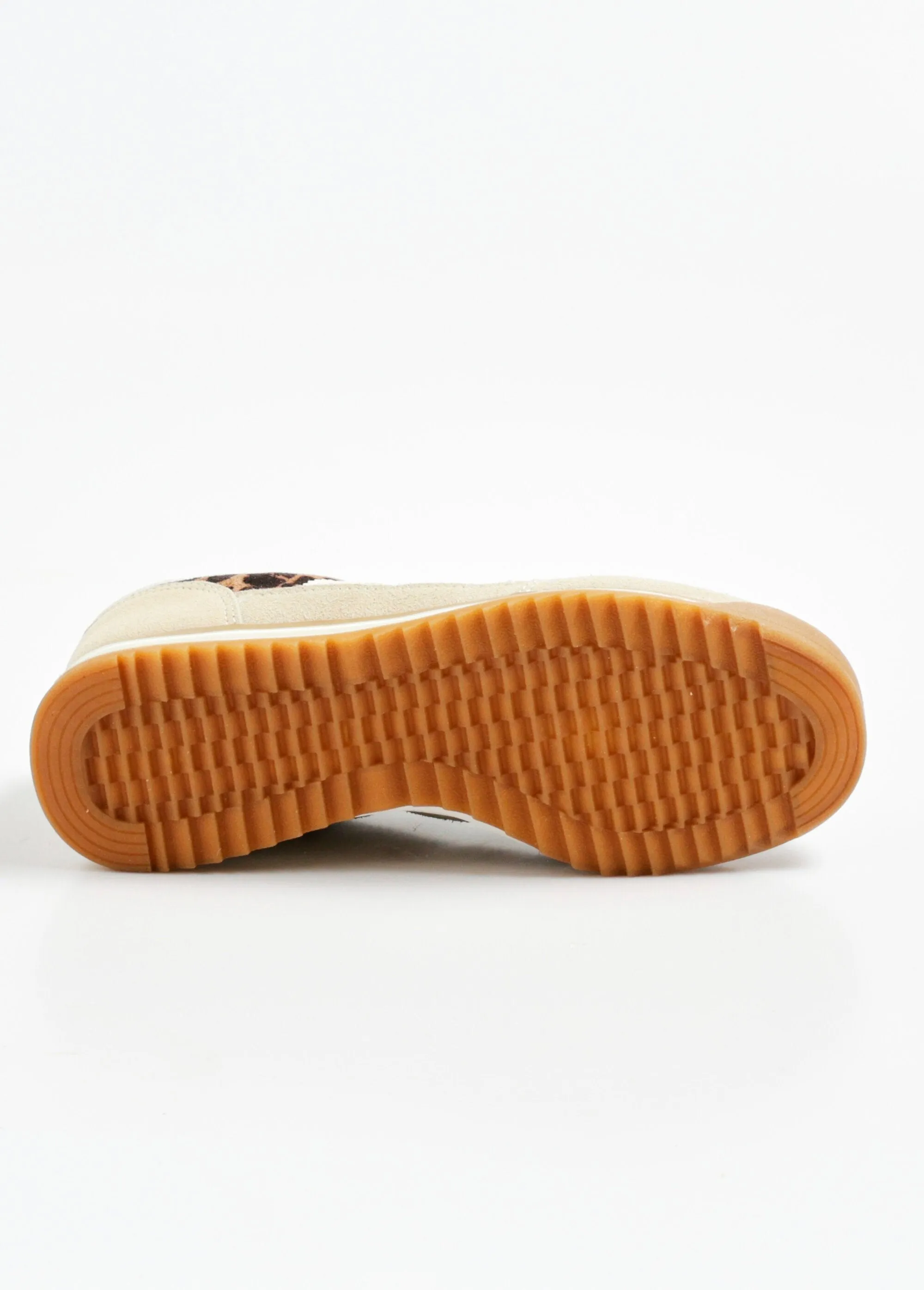 Suede-look wedge sneakers