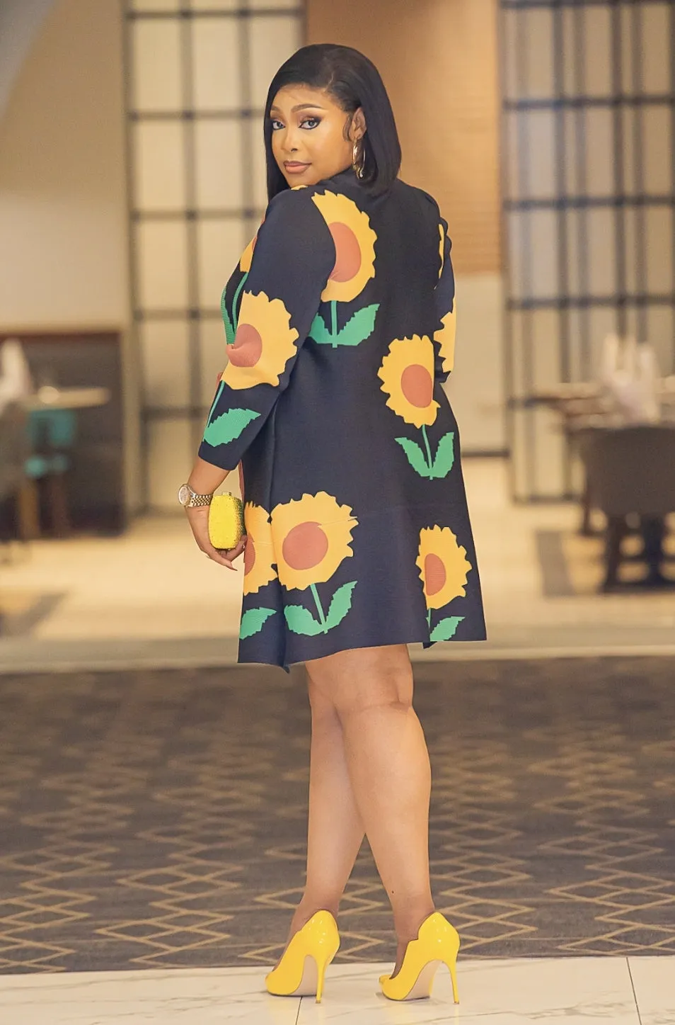 Sunflower Paradise- Ribbon Tie Swing Dress (NEW! 2 colors!)