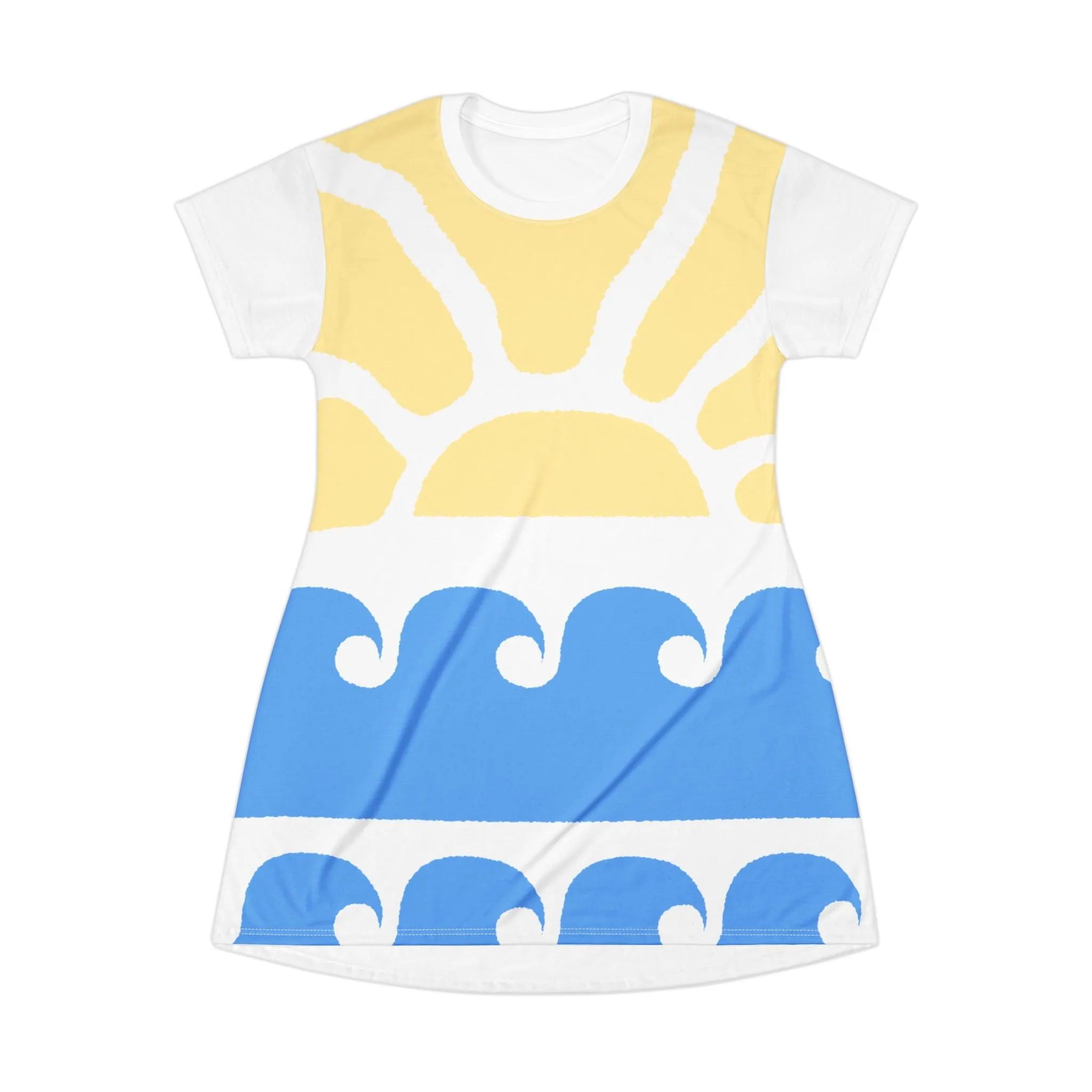 Sunny Beach T-Shirt Dress - Perfect for Summer Days and Coastal Getaways