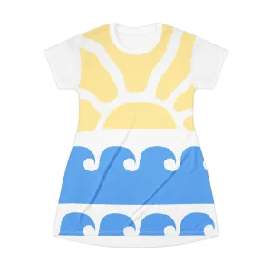 Sunny Beach T-Shirt Dress - Perfect for Summer Days and Coastal Getaways