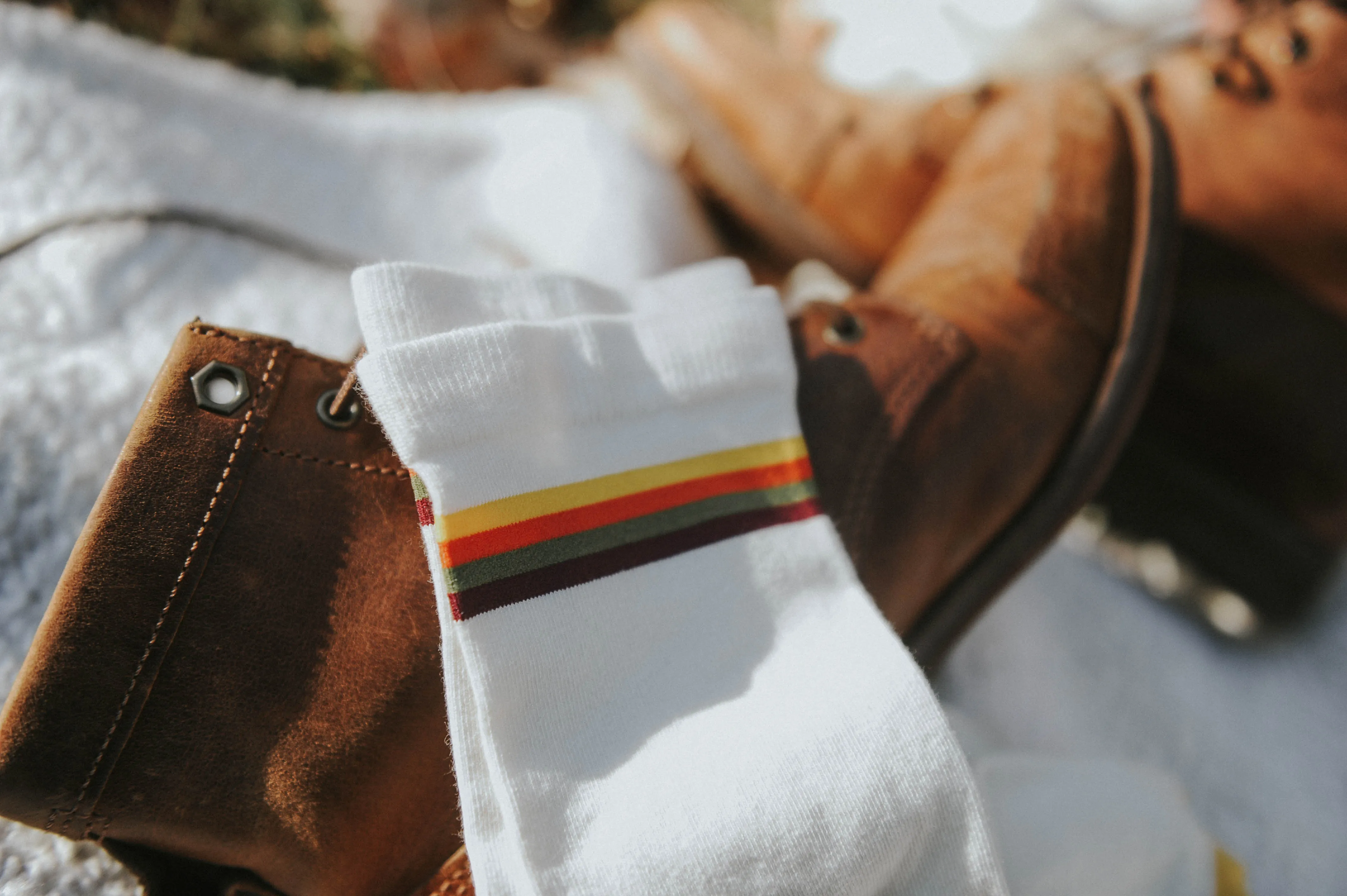Sunset Retro Stripe Crew