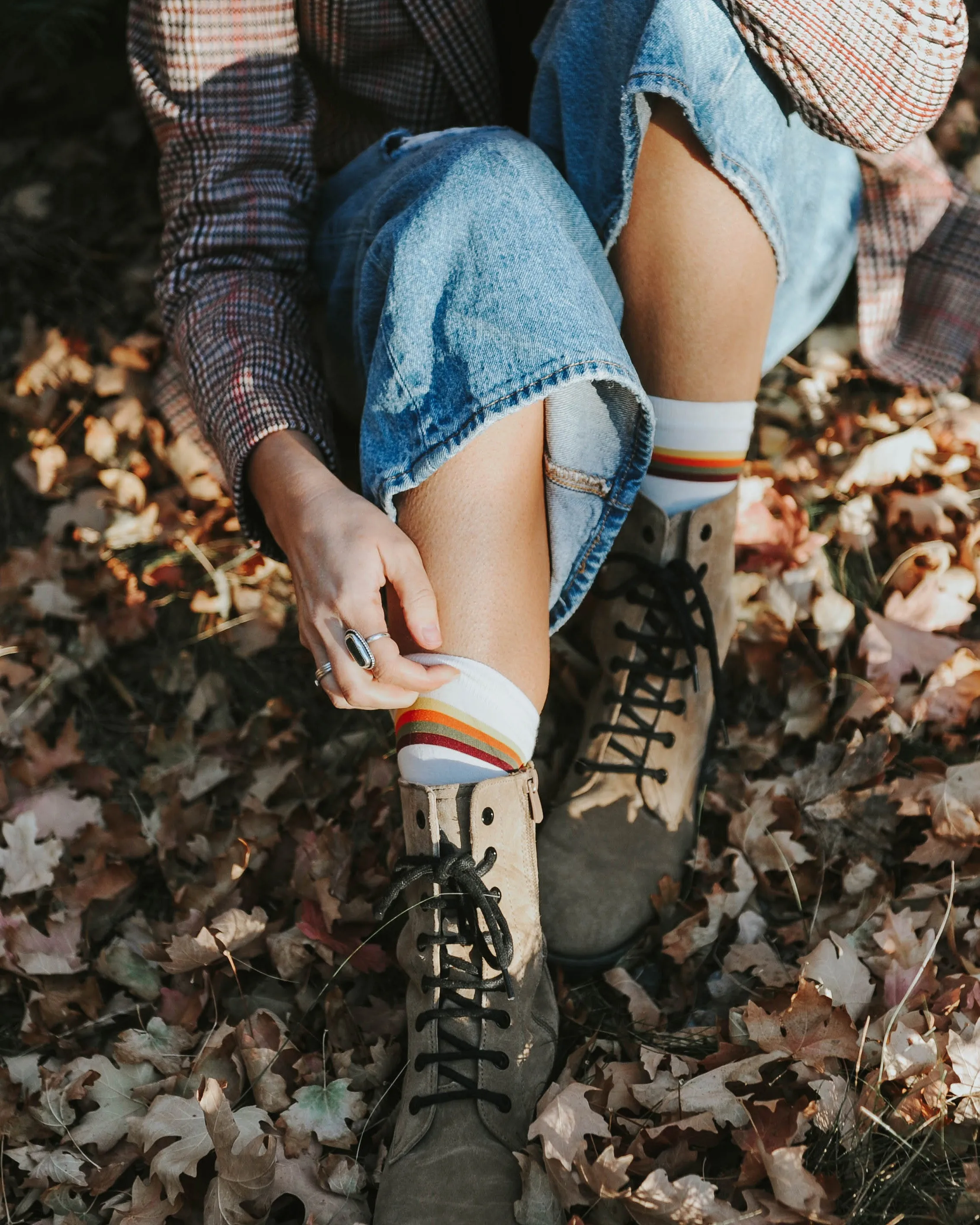 Sunset Retro Stripe Crew
