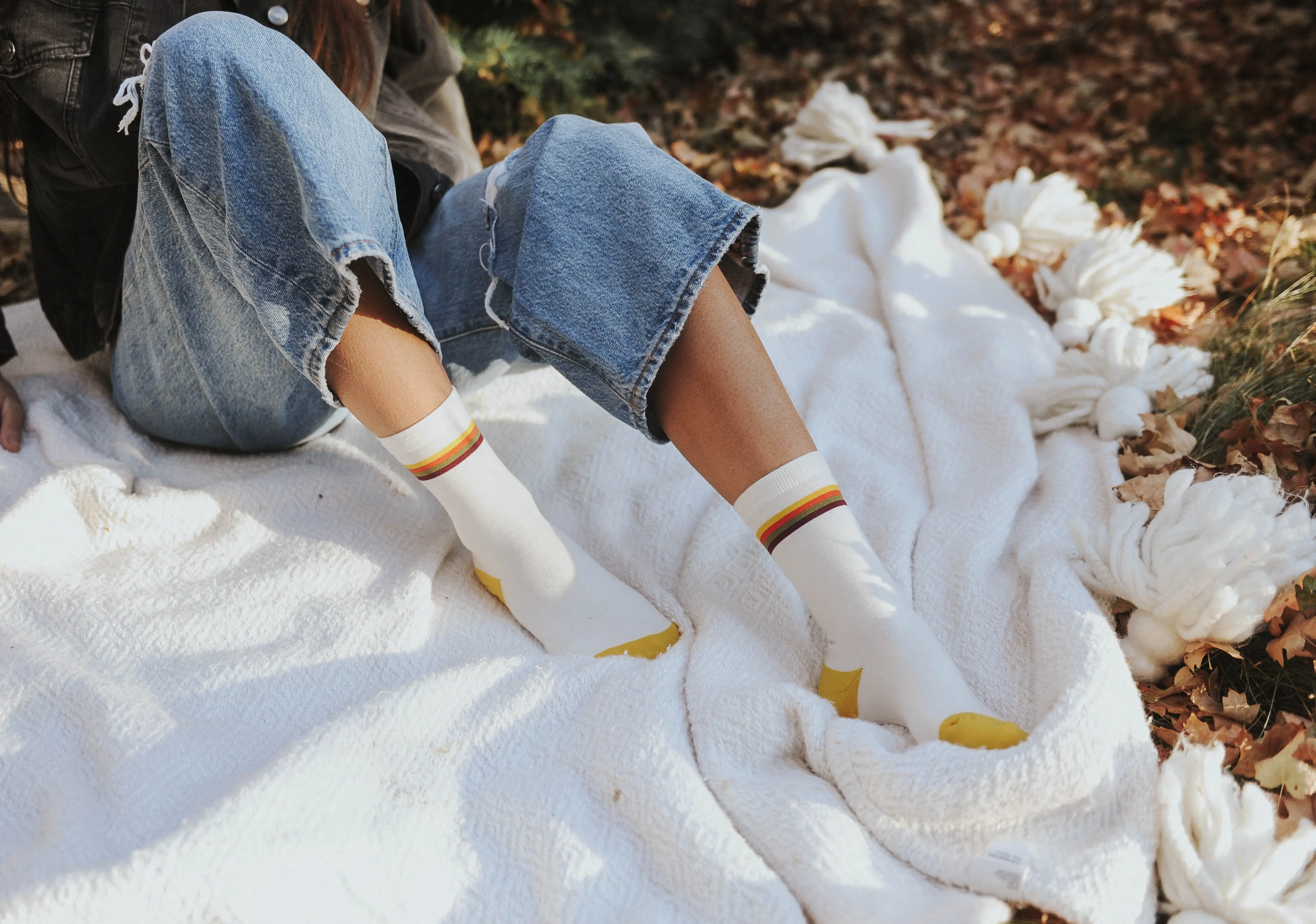 Sunset Retro Stripe Crew