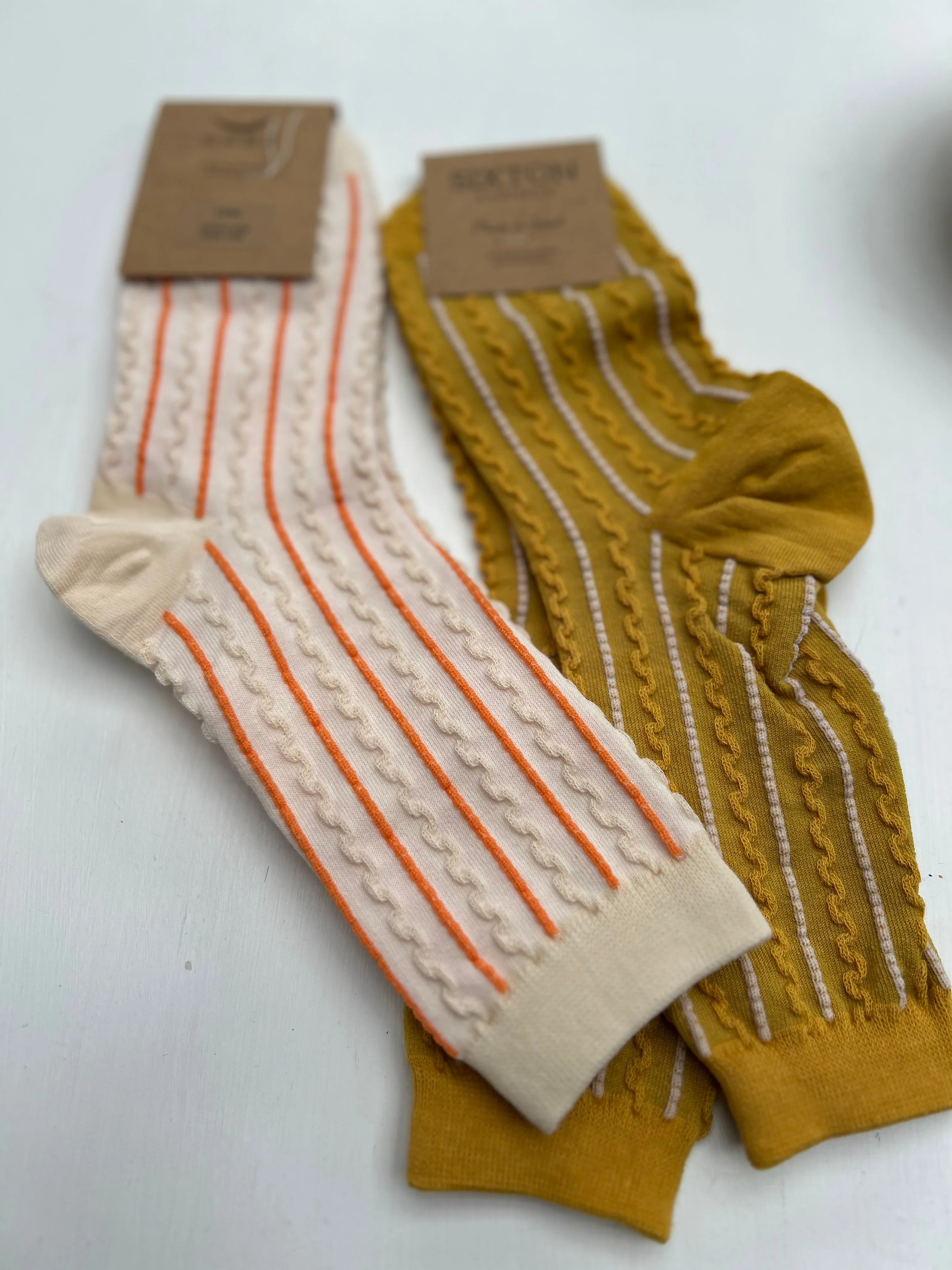 Sunshine Yellow Ruffle Socks - Lyon by Sixton London
