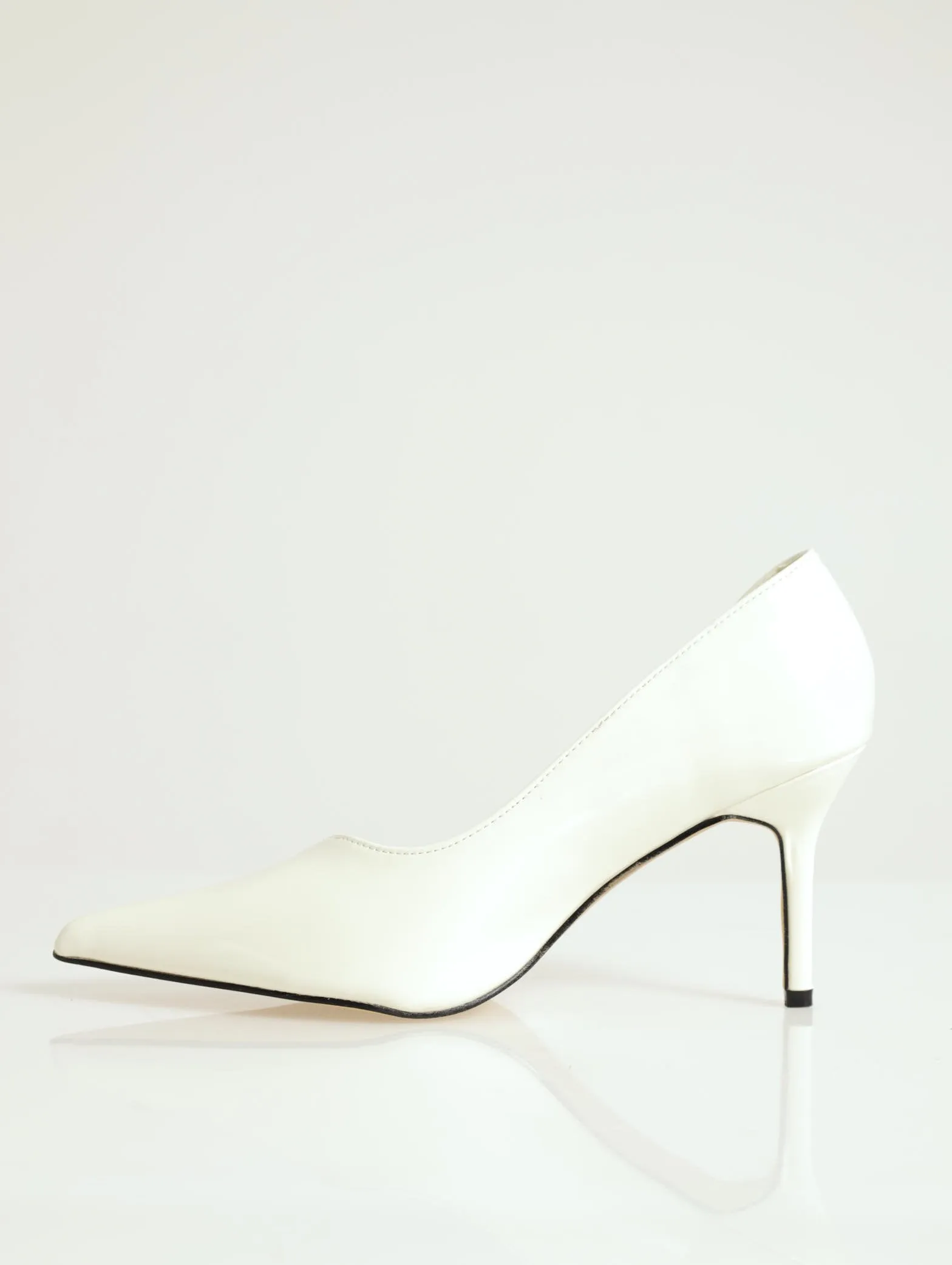 Taylor Pointed Toe Stiletto Court Heel - Off White