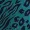 Teal Animal Printed Elastic Cuff Dress