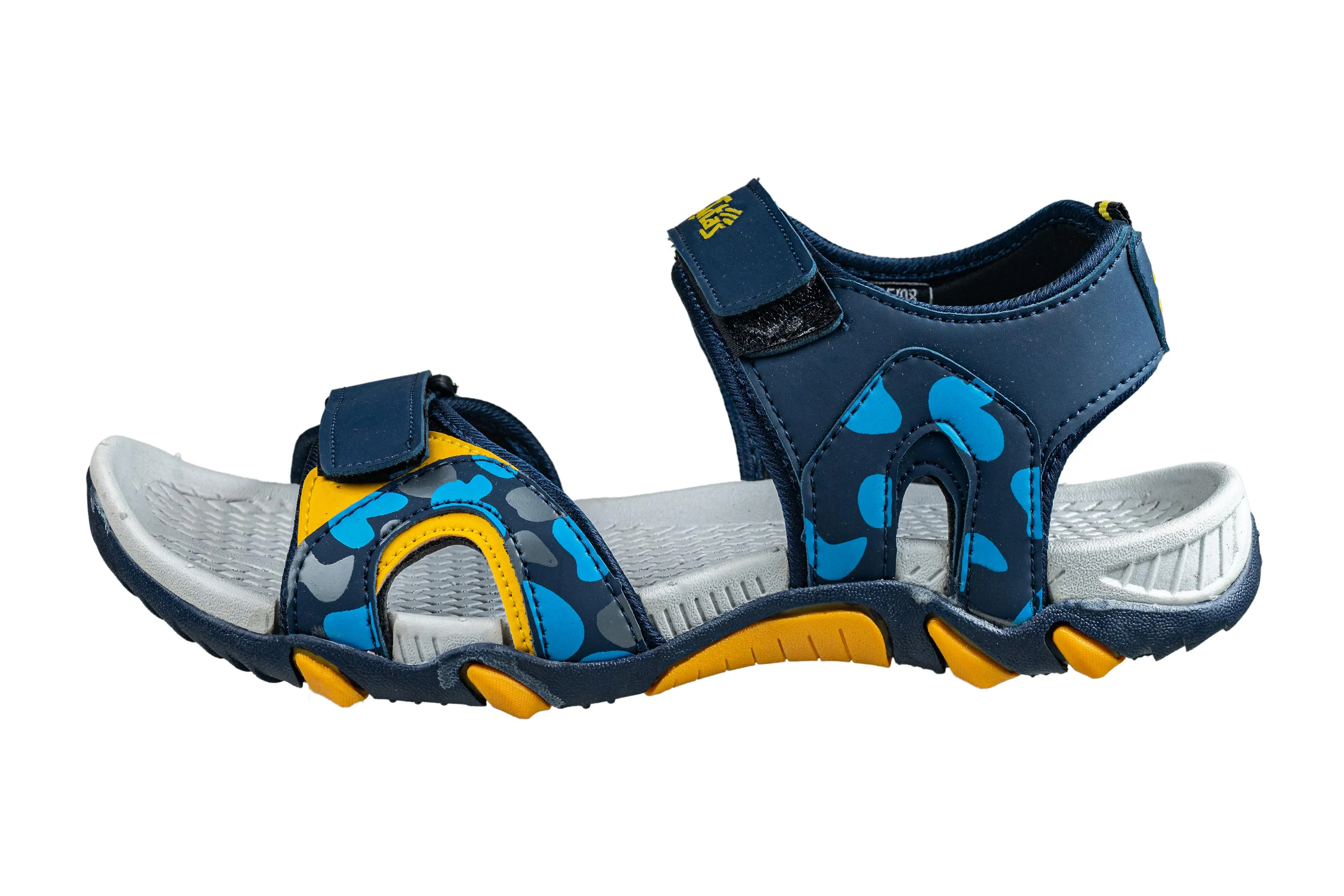 Titas Footwear Stylish Men's N. Blue / Yellow Outdoor Sports Sandals