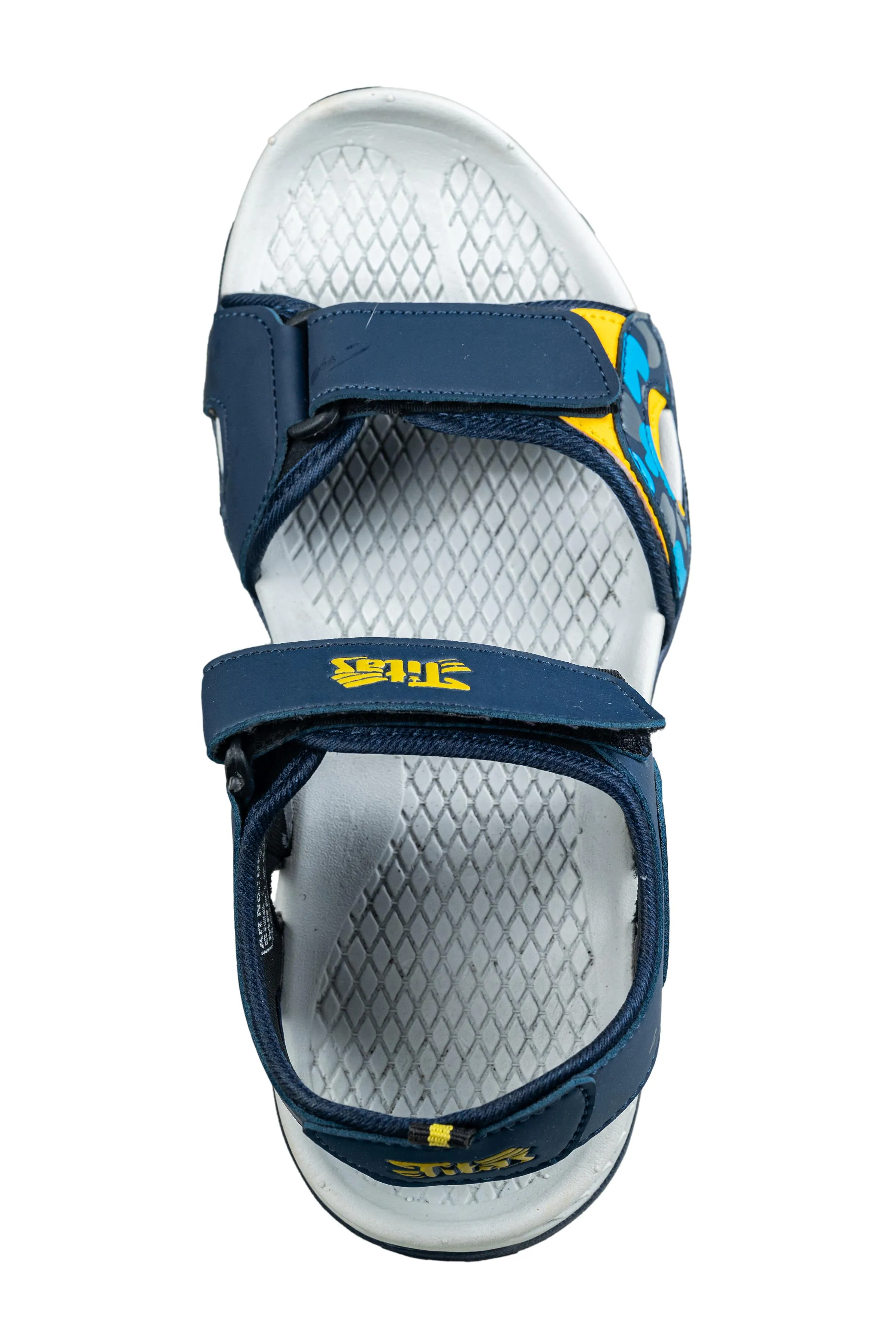Titas Footwear Stylish Men's N. Blue / Yellow Outdoor Sports Sandals