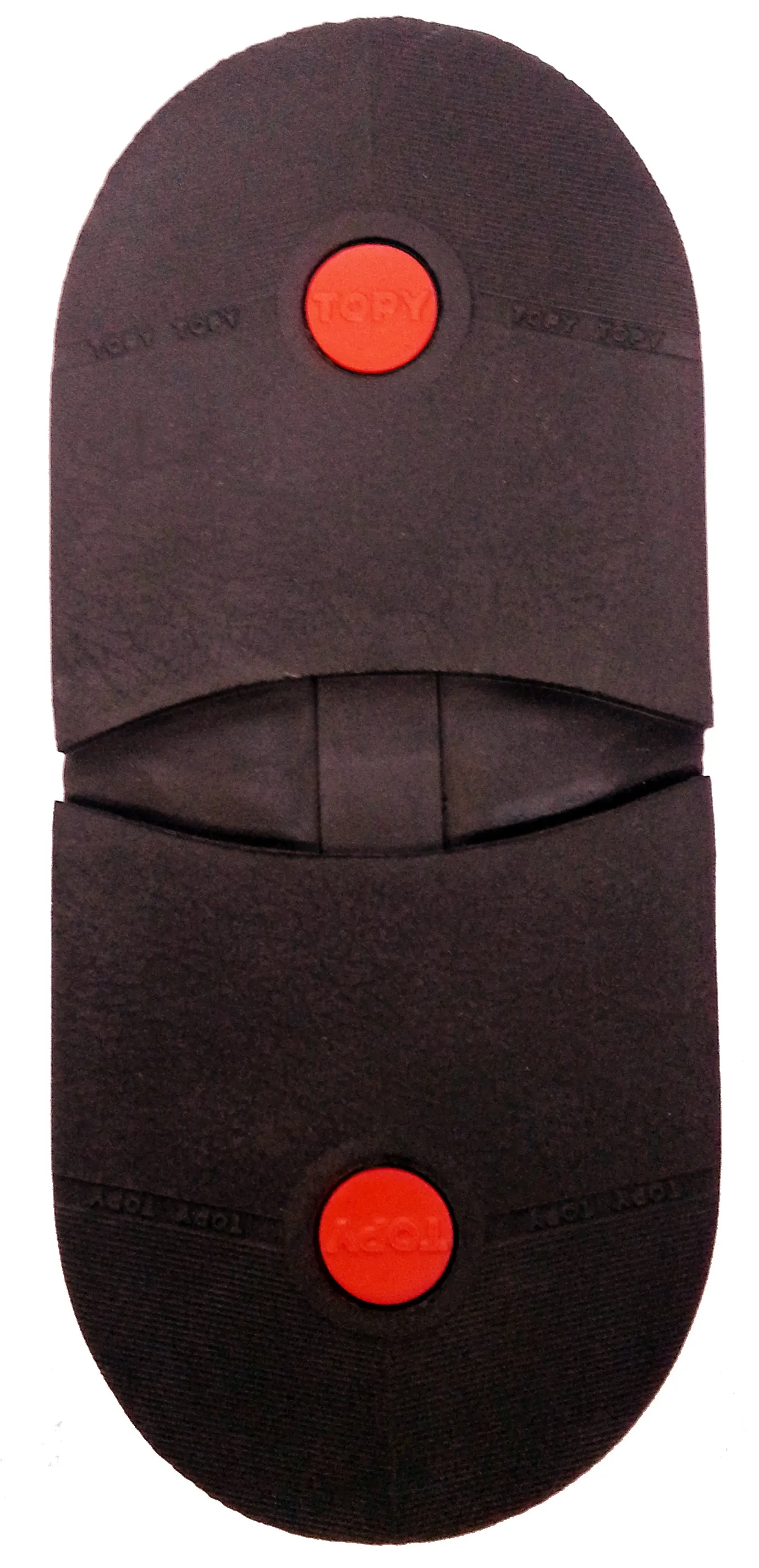 Topy 6mm Red Dot Heels 4 sizes Black & Brown