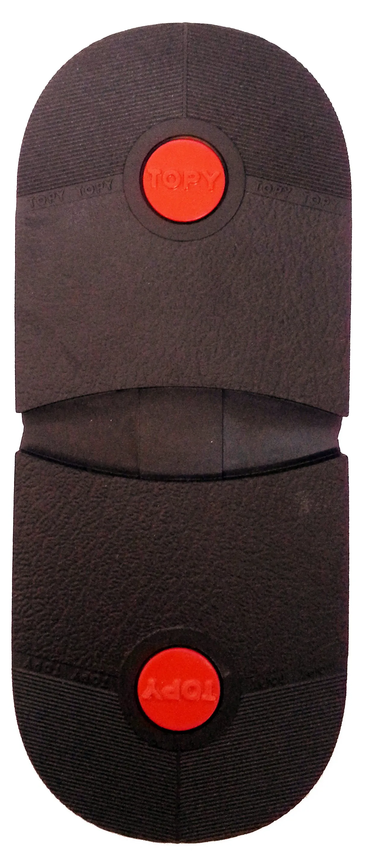 Topy 6mm Red Dot Heels 4 sizes Black & Brown
