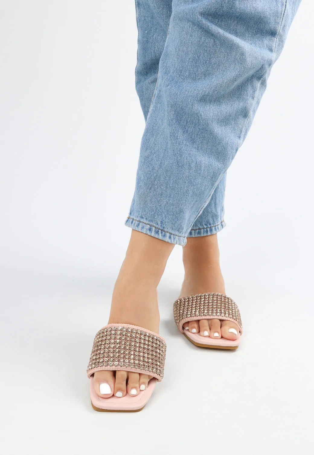 Viny - Women's Thick Bling Flat Sandals