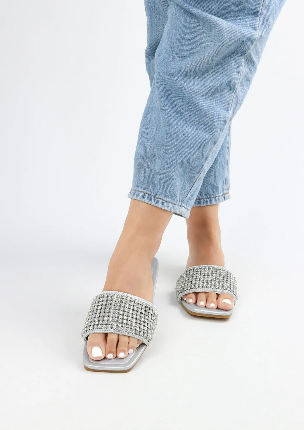 Viny - Women's Thick Bling Flat Sandals