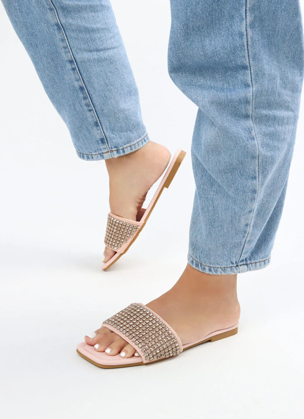 Viny - Women's Thick Bling Flat Sandals