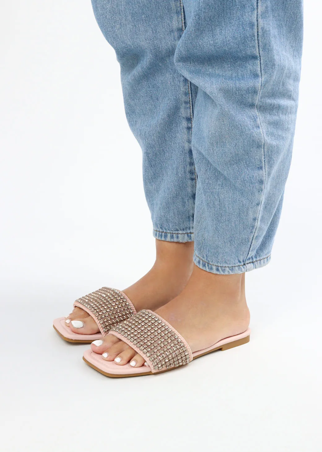 Viny - Women's Thick Bling Flat Sandals
