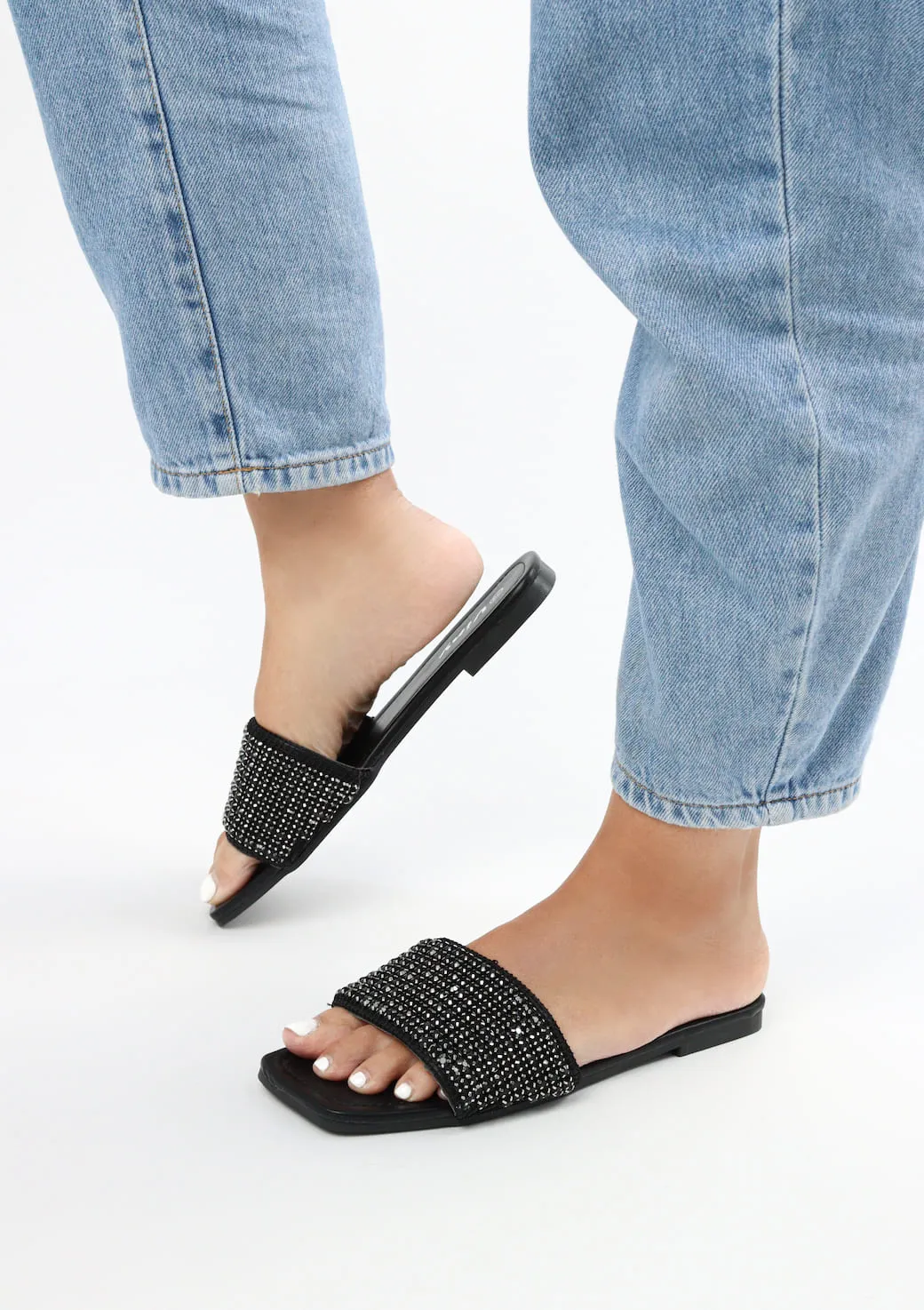 Viny - Women's Thick Bling Flat Sandals