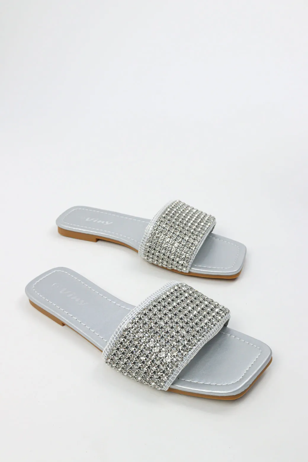 Viny - Women's Thick Bling Flat Sandals
