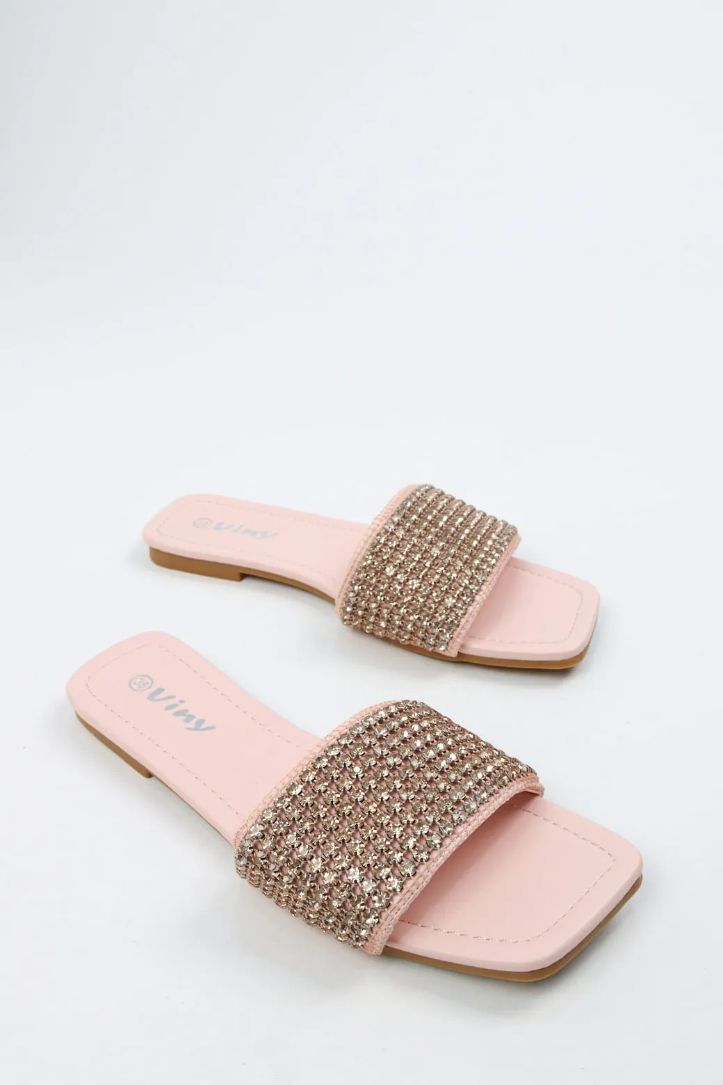 Viny - Women's Thick Bling Flat Sandals