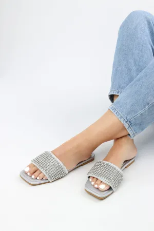 Viny - Women's Thick Bling Flat Sandals