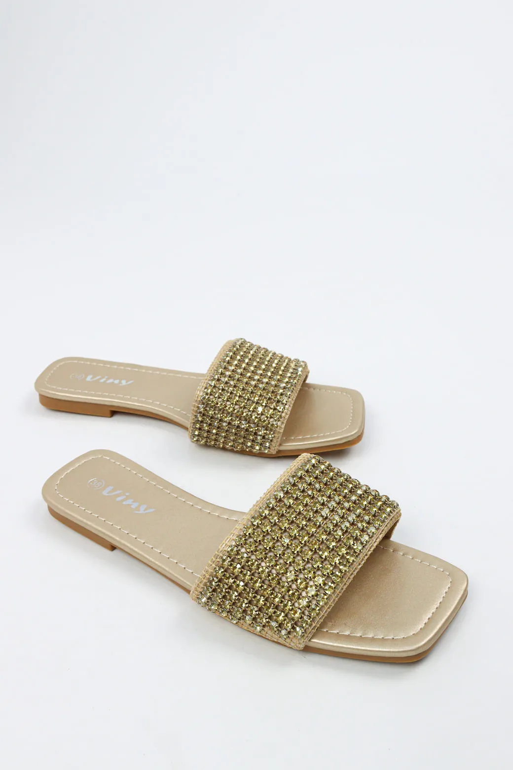 Viny - Women's Thick Bling Flat Sandals