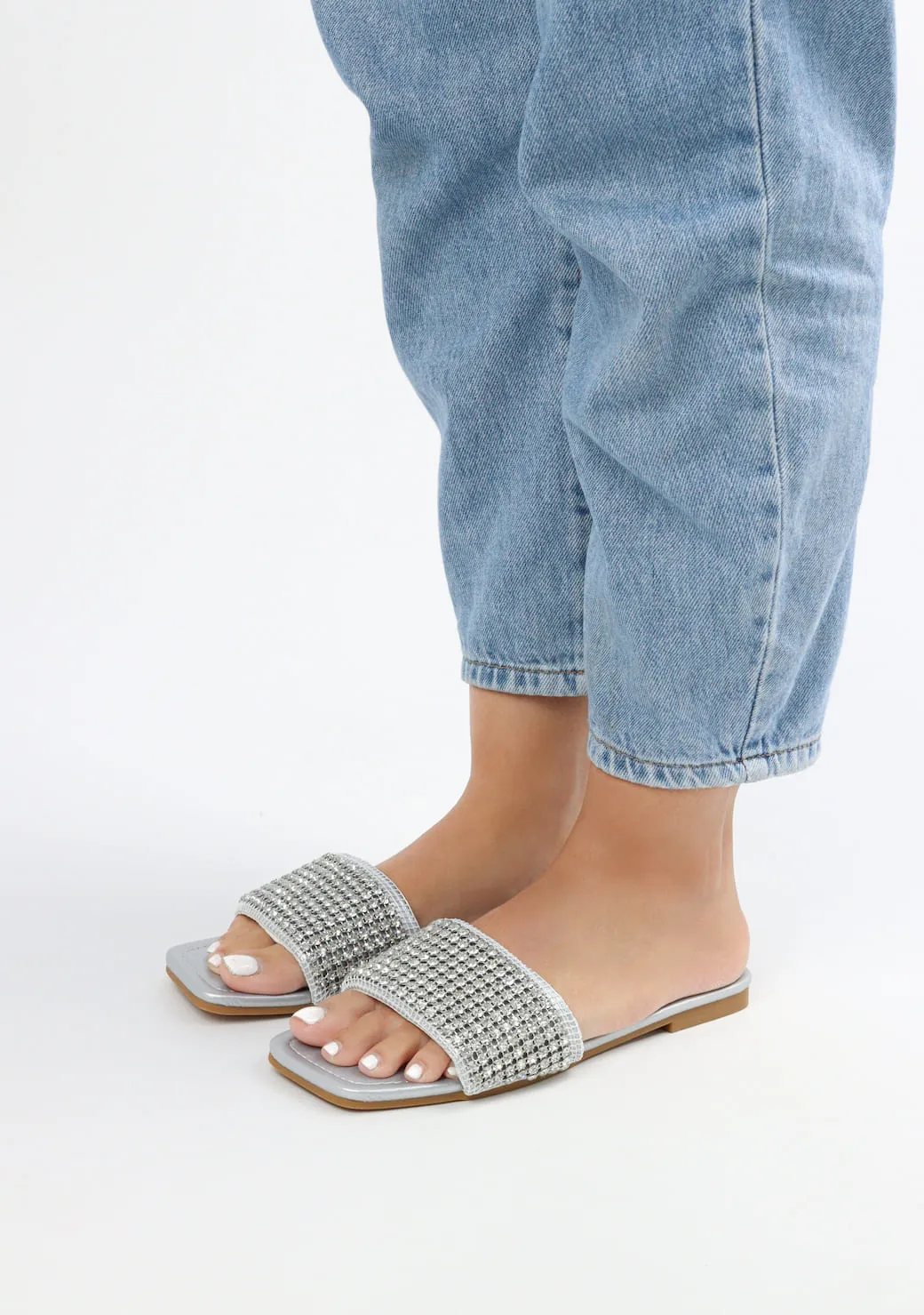 Viny - Women's Thick Bling Flat Sandals