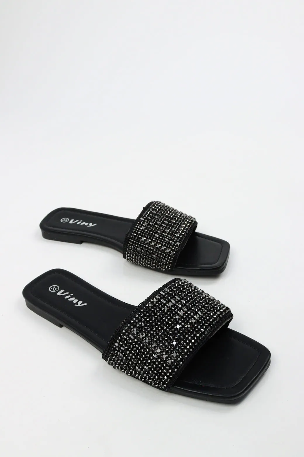 Viny - Women's Thick Bling Flat Sandals
