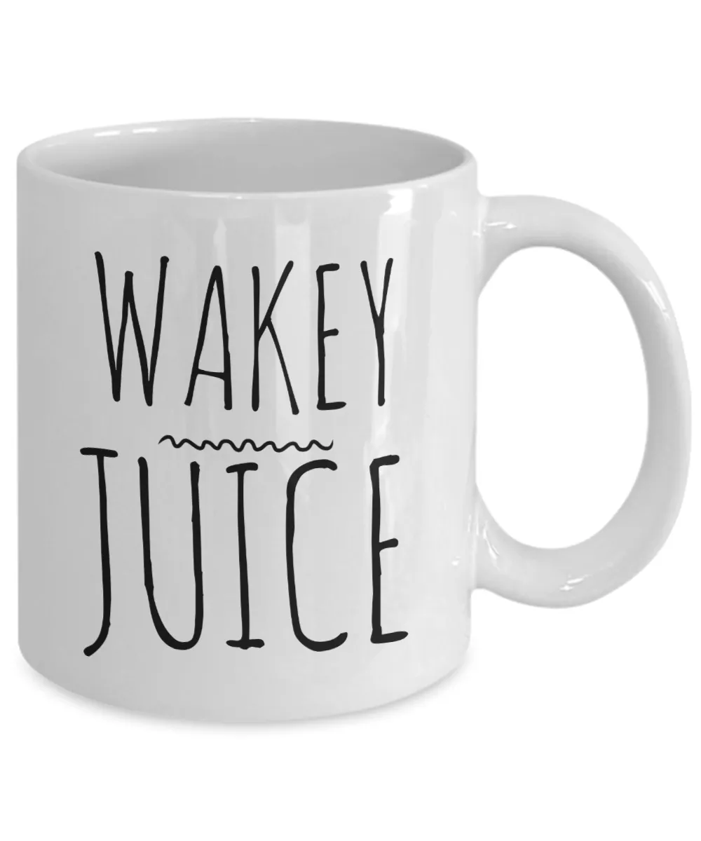 Wakey Juice Mug Ceramic Funny Coffee Cup