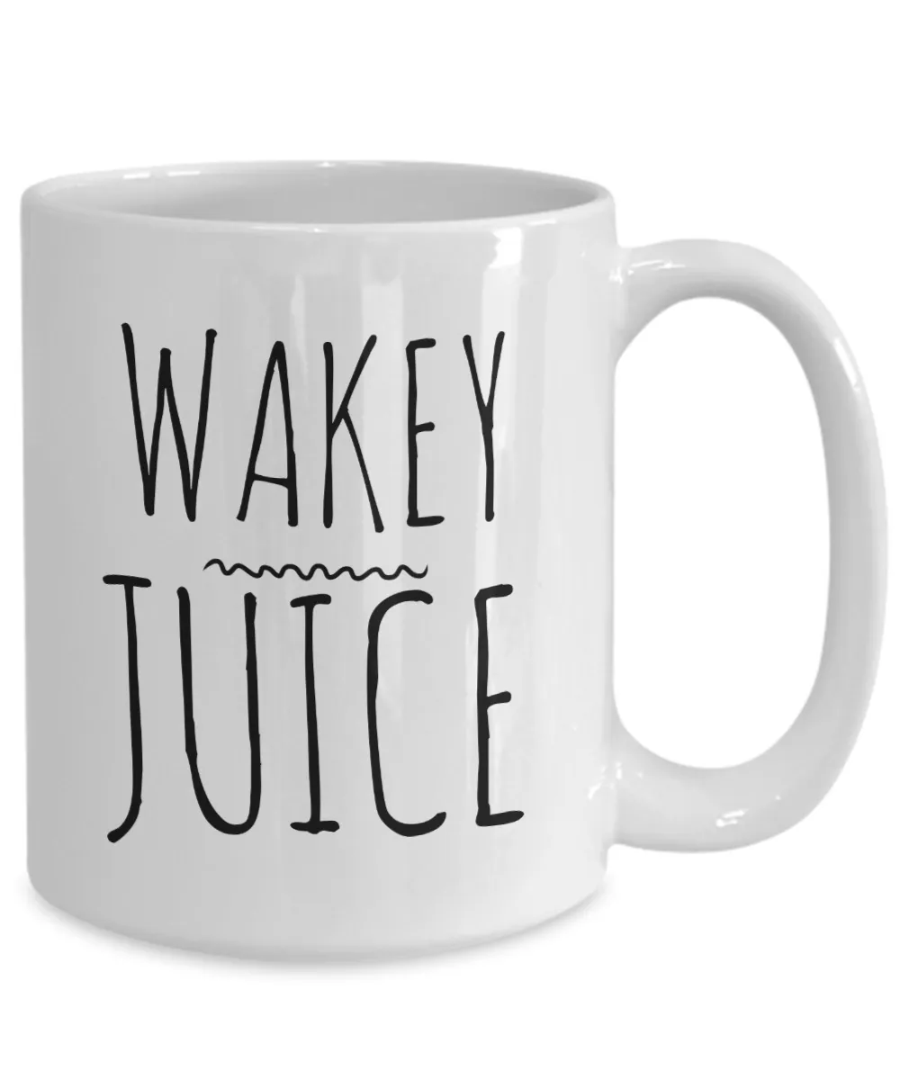 Wakey Juice Mug Ceramic Funny Coffee Cup